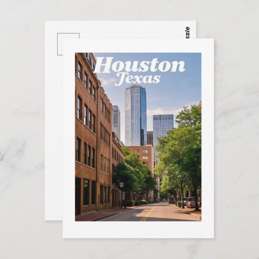 Houston Texas Briefkaart (Voorkant / Achterkant)