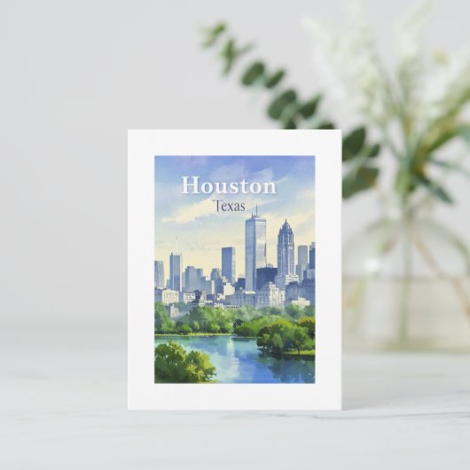 Houston Texas Briefkaart (Staand voorkant)