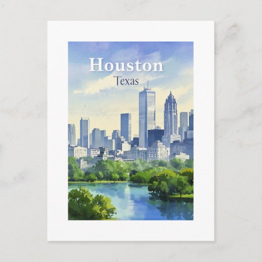 Houston Texas Briefkaart (Voorkant)