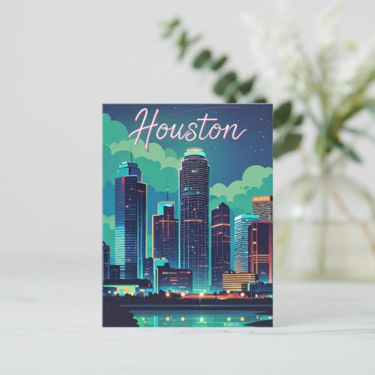 Houston Texas Briefkaart (Staand voorkant)