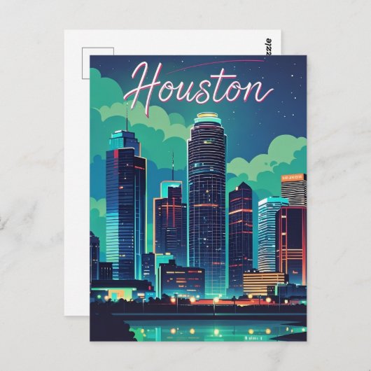 Houston Texas Briefkaart (Voorkant / Achterkant)