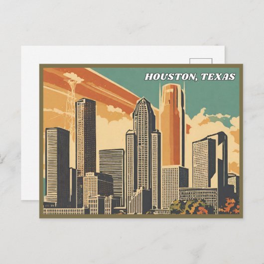 Houston, Texas Briefkaart (Voorkant / Achterkant)