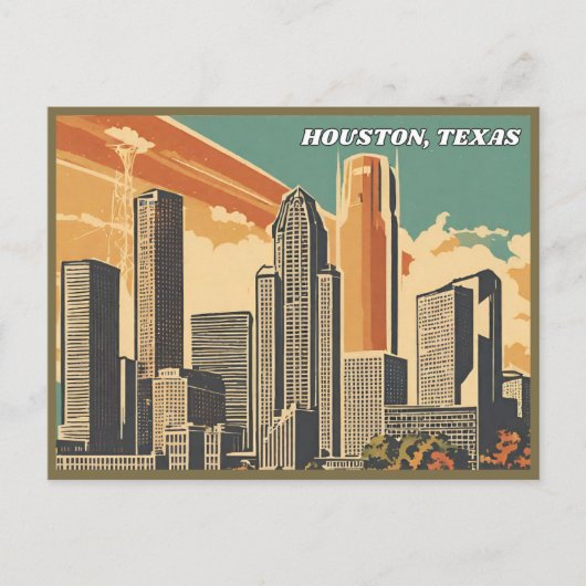 Houston, Texas Briefkaart (Voorkant)