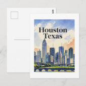 Houston Texas Briefkaart (Voorkant / Achterkant)