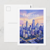 Houston Texas Briefkaart (Voorkant / Achterkant)