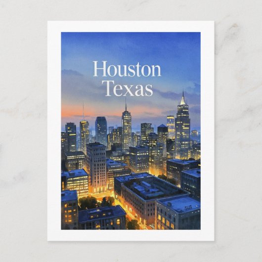 Houston Texas Briefkaart (Voorkant)