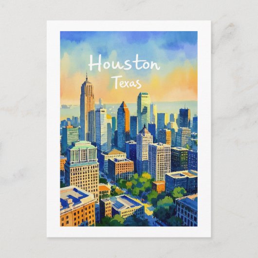 Houston Texas Briefkaart (Voorkant)