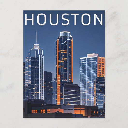 Houston Texas Briefkaart (Voorkant)