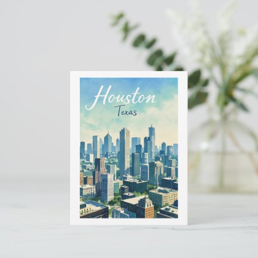Houston Texas Briefkaart (Staand voorkant)