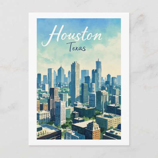 Houston Texas Briefkaart (Voorkant)