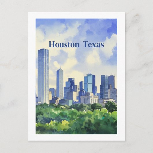 Houston Texas Briefkaart (Voorkant)