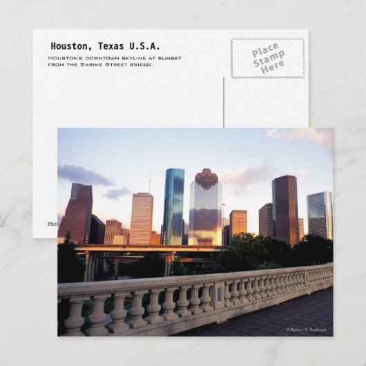 Houston, Texas Briefkaart (Voorkant / Achterkant)