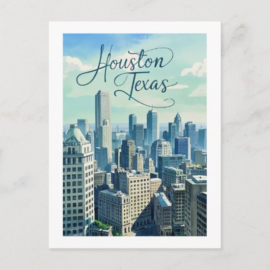 Houston Texas Briefkaart (Voorkant)