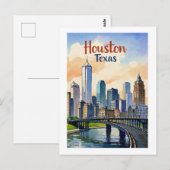 Houston Texas Briefkaart (Voorkant / Achterkant)