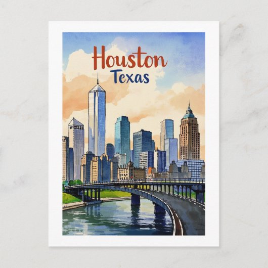 Houston Texas Briefkaart (Voorkant)