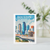Houston Texas Briefkaart (Staand voorkant)