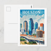 Houston Texas Briefkaart (Voorkant / Achterkant)