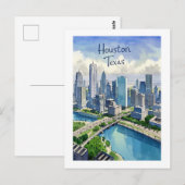 Houston Texas Briefkaart (Voorkant / Achterkant)
