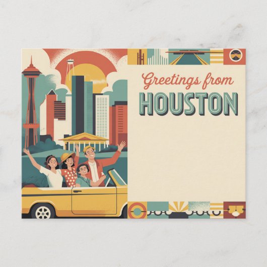 Houston texas briefkaart (Voorkant)