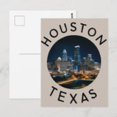 Houston Texas Briefkaart (Voorkant / Achterkant)