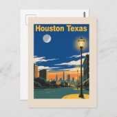 Houston Texas Briefkaart (Voorkant / Achterkant)