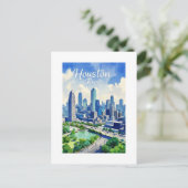 Houston Texas Briefkaart (Staand voorkant)