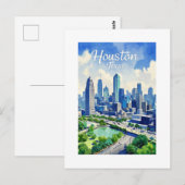 Houston Texas Briefkaart (Voorkant / Achterkant)