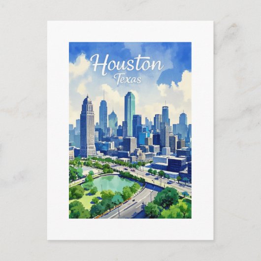 Houston Texas Briefkaart (Voorkant)