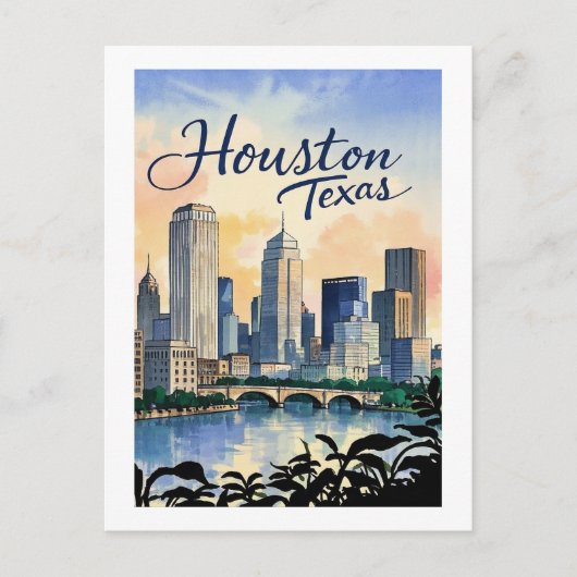 Houston Texas Briefkaart (Voorkant)