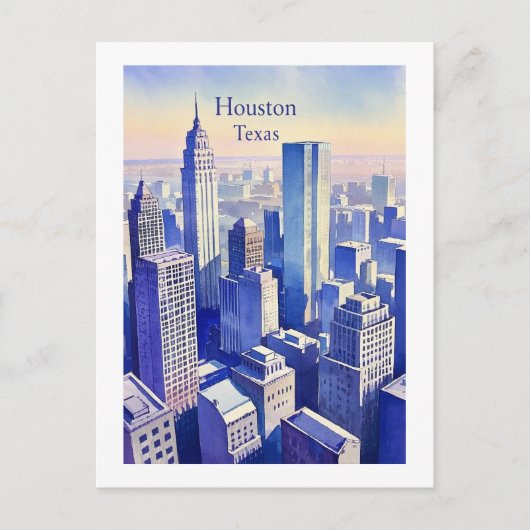 Houston Texas Briefkaart (Voorkant)