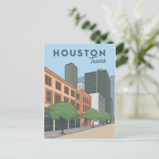 Houston Texas Briefkaart (Staand voorkant)