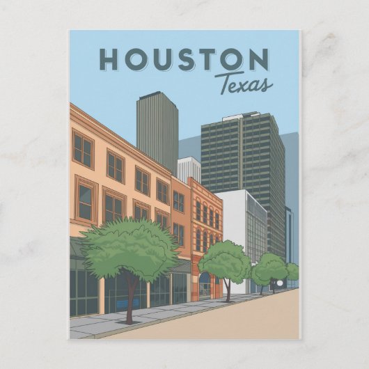 Houston Texas Briefkaart (Voorkant)