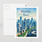 Houston Texas Briefkaart (Voorkant / Achterkant)