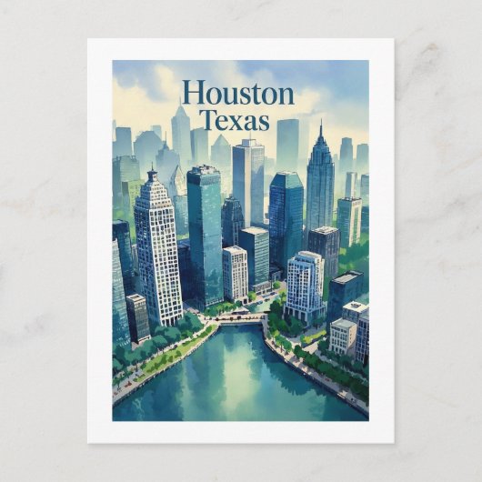 Houston Texas Briefkaart (Voorkant)