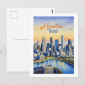 Houston Texas Briefkaart (Voorkant / Achterkant)
