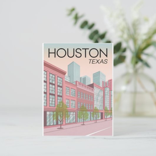 Houston Texas Briefkaart (Staand voorkant)