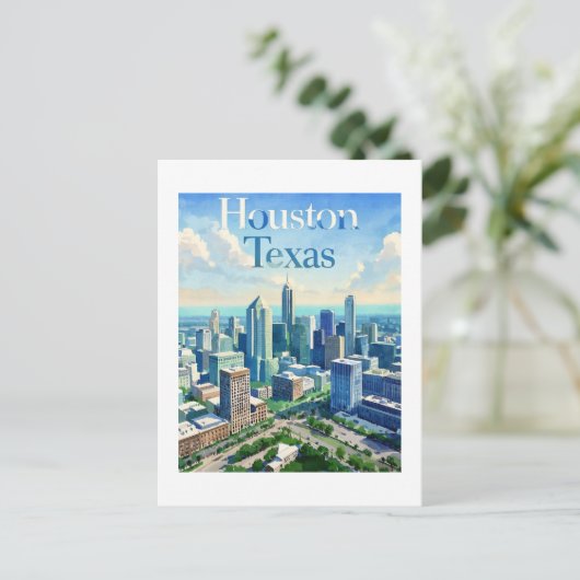Houston Texas Briefkaart (Staand voorkant)