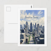 Houston Texas Briefkaart (Voorkant / Achterkant)