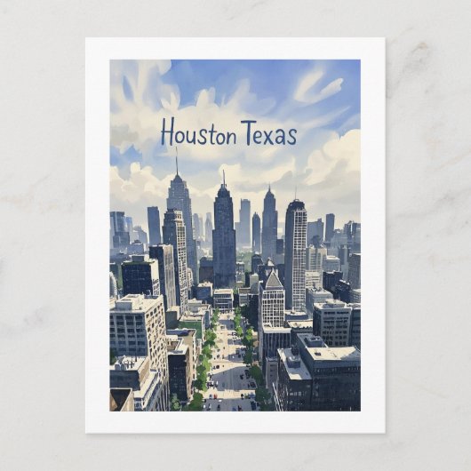 Houston Texas Briefkaart (Voorkant)