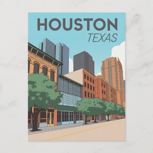 Houston Texas Briefkaart (Voorkant)