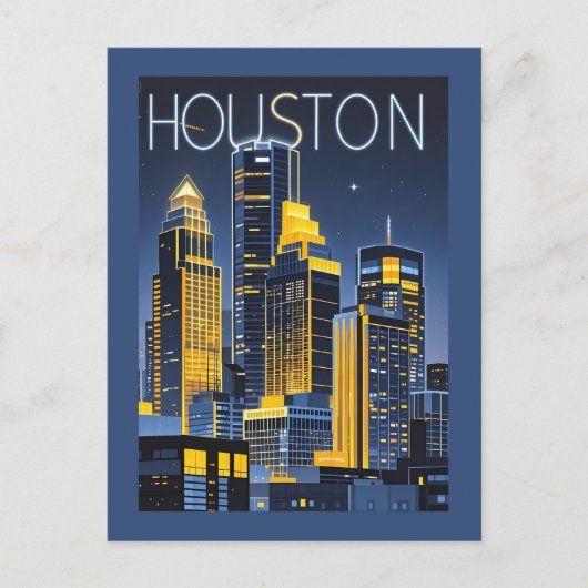 Houston Texas Briefkaart (Voorkant)