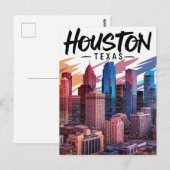 Houston Texas Briefkaart (Voorkant / Achterkant)