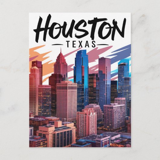 Houston Texas Briefkaart (Voorkant)