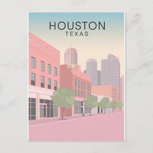 Houston Texas Briefkaart (Voorkant)