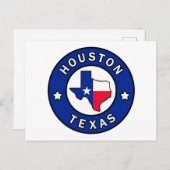Houston Texas Briefkaart (Voorkant / Achterkant)
