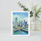 Houston Texas Briefkaart (Staand voorkant)