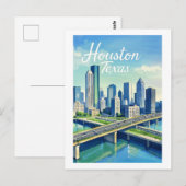 Houston Texas Briefkaart (Voorkant / Achterkant)