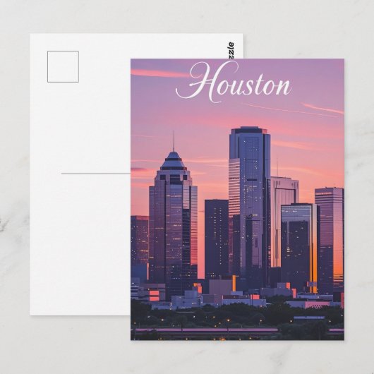 Houston Texas Briefkaart (Voorkant / Achterkant)