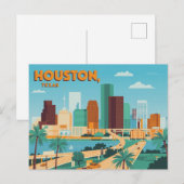 Houston Texas Briefkaart (Voorkant / Achterkant)