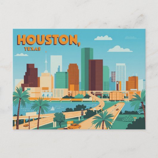 Houston Texas Briefkaart (Voorkant)
